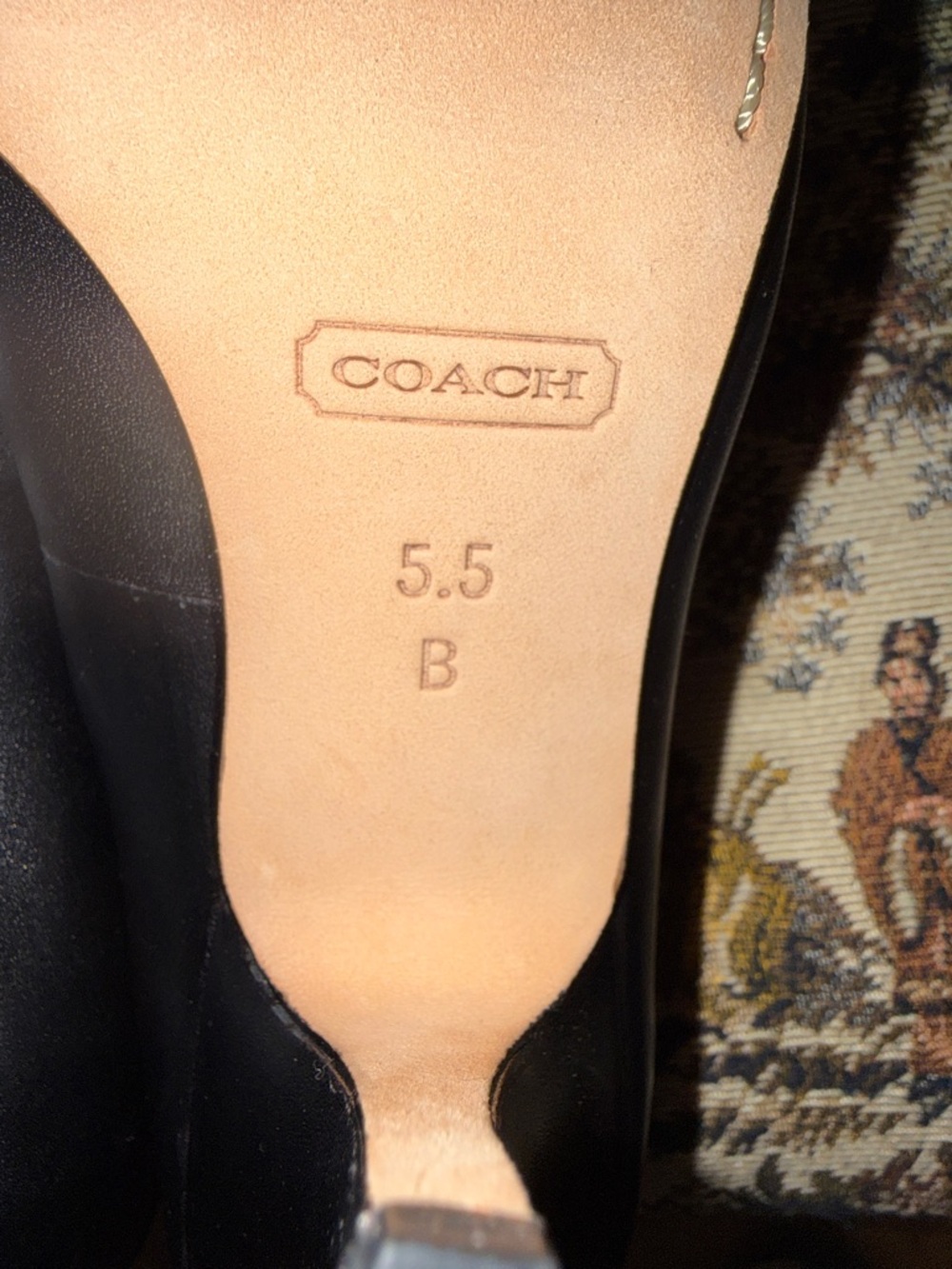 Coach Finley Black Leather Pointed Toe Heel Pumps Size 5.5 B - Picture 11 of 12